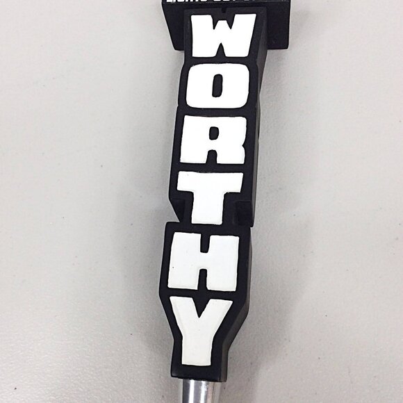 Worthy Brewing Lights Out Stout Tap Handle Craft Beer Bend Oregon Hops Pull Pour - Picture 8 of 8